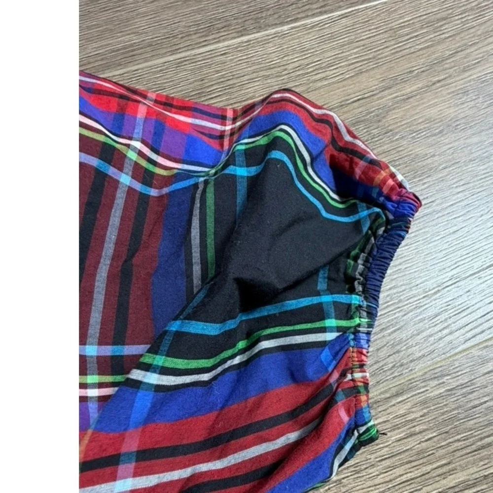 Crewcuts by J. Crew Girls Puff Sleeve Dress in Black Stewart Tartan Holiday 10